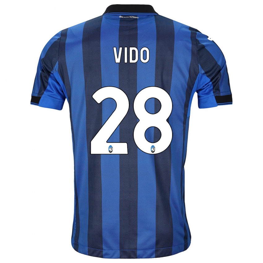Hombre Camiseta Luca Vido #28 Azul Negro 1ª Equipación 2023/24 La Camisa México