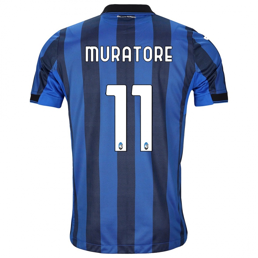 Hombre Camiseta Simone Muratore #11 Azul Negro 1ª Equipación 2023/24 La Camisa México