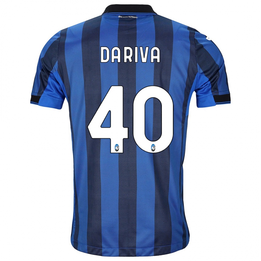 Hombre Camiseta Jacopo Da Riva #40 Azul Negro 1ª Equipación 2023/24 La Camisa México