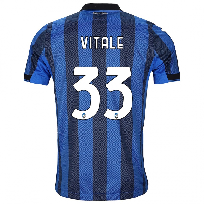 Hombre Camiseta Francesca Vitale #33 Azul Negro 1ª Equipación 2023/24 La Camisa México