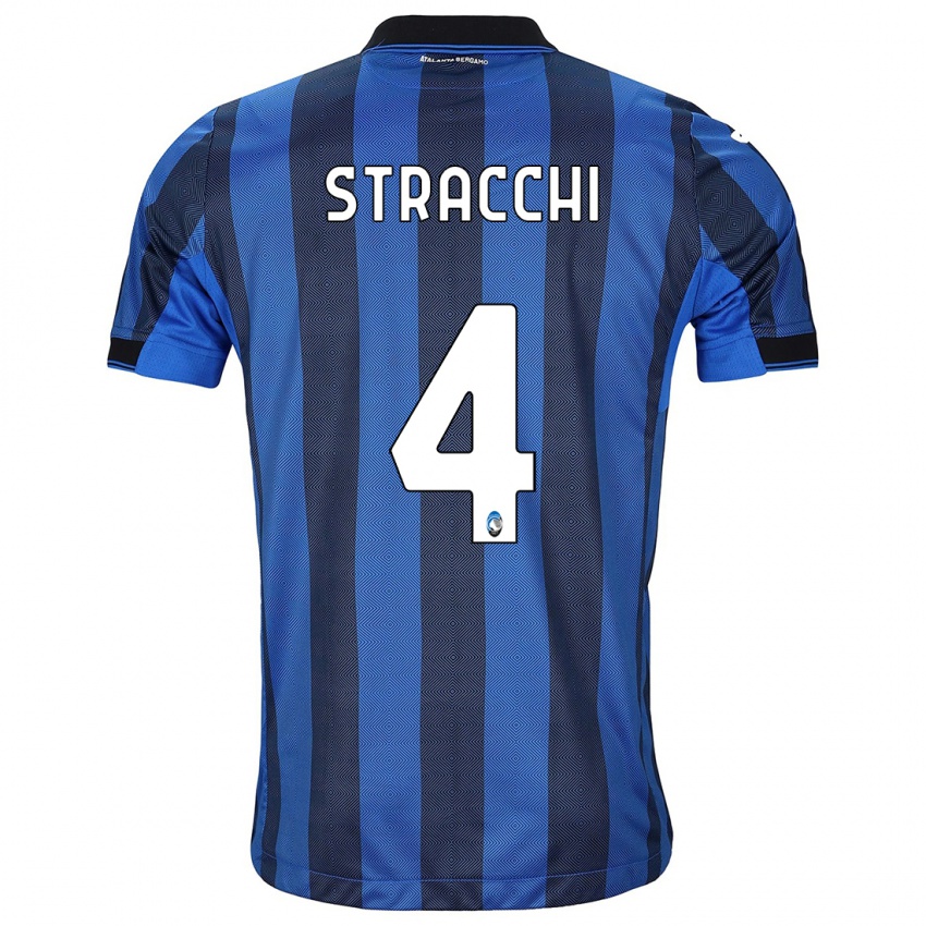 Hombre Camiseta Daniela Stracchi #4 Azul Negro 1ª Equipación 2023/24 La Camisa México
