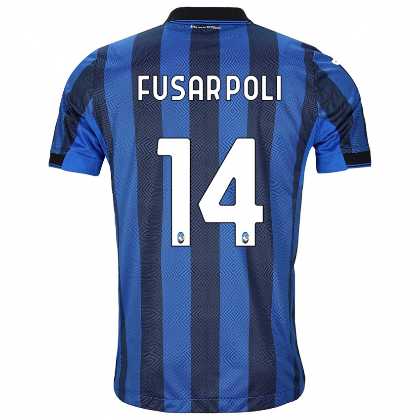 Hombre Camiseta Giulia Fusar Poli #14 Azul Negro 1ª Equipación 2023/24 La Camisa México