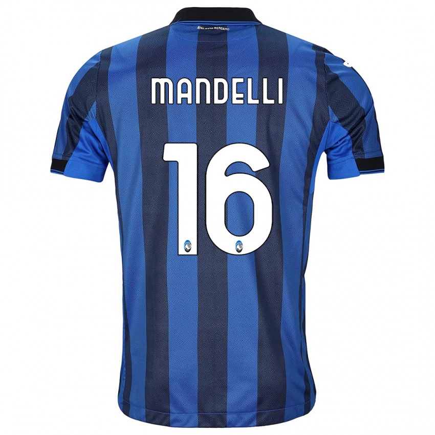 Hombre Camiseta Giulia Mandelli #16 Azul Negro 1ª Equipación 2023/24 La Camisa México