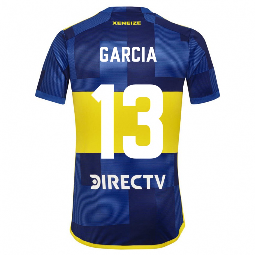Hombre Camiseta Javier Garcia #13 Azul Oscuro Amarillo 1ª Equipación 2023/24 La Camisa México