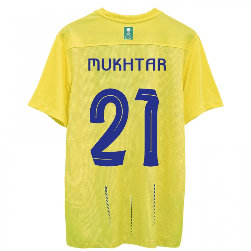 Hombre Camiseta Mukhtar Ali #21 Amarillo 1ª Equipación 2023/24 La Camisa México
