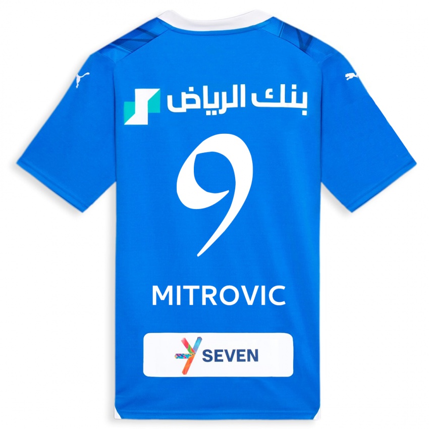 Hombre Camiseta Aleksandar Mitrovic #9 Azul 1ª Equipación 2023/24 La Camisa México