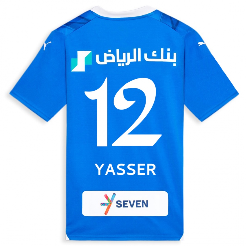 Hombre Camiseta Yasser Al-Shahrani #12 Azul 1ª Equipación 2023/24 La Camisa México