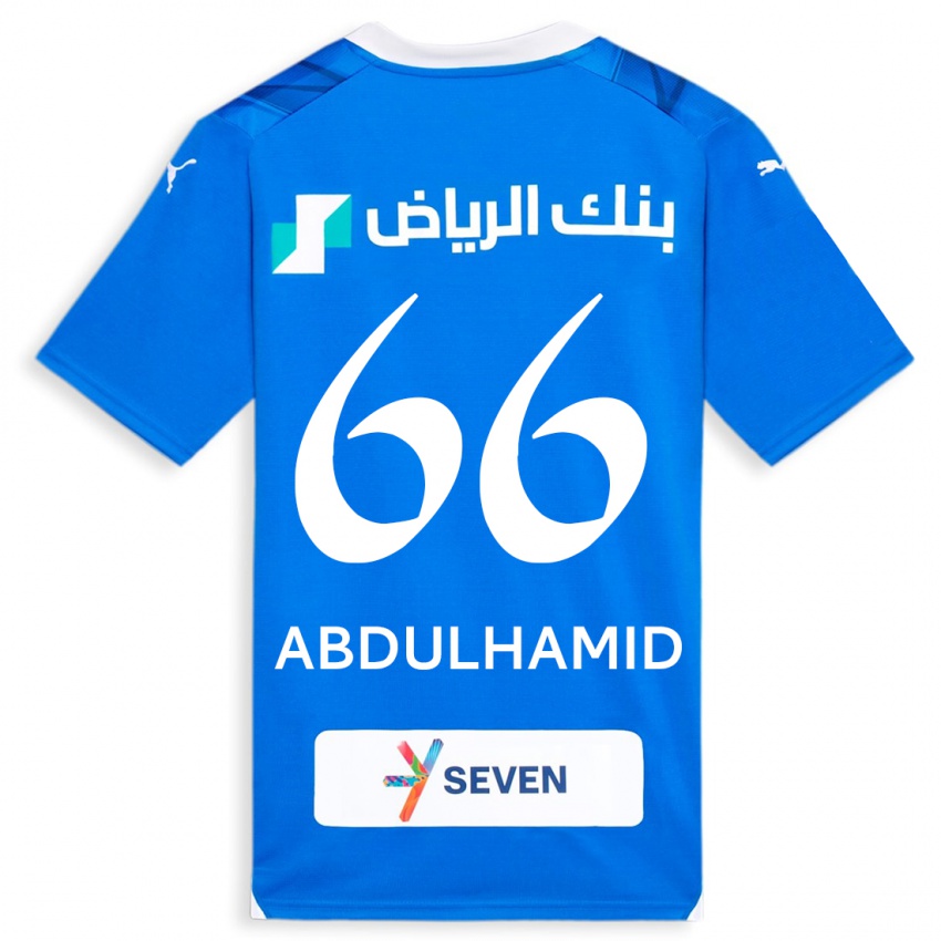 Hombre Camiseta Saud Abdulhamid #66 Azul 1ª Equipación 2023/24 La Camisa México