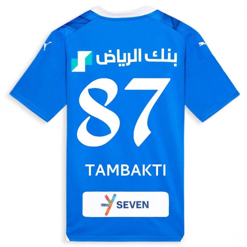 Hombre Camiseta Hassan Tambakti #87 Azul 1ª Equipación 2023/24 La Camisa México