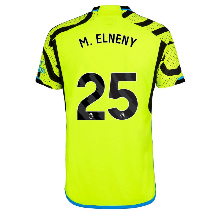 Hombre Camiseta Mohamed Elneny #25 Amarillo 2ª Equipación 2023/24 La Camisa México