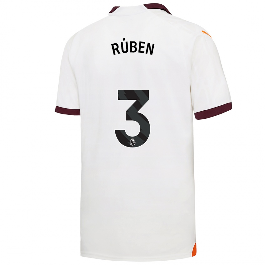 Hombre Camiseta Ruben Dias #3 Blanco 2ª Equipación 2023/24 La Camisa México