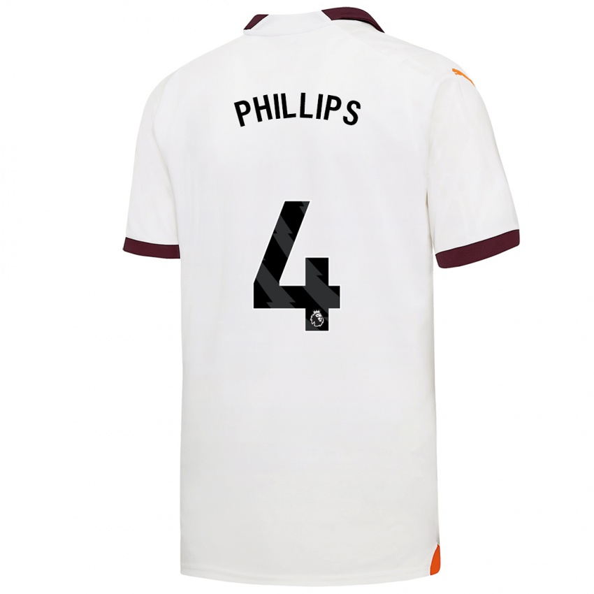 Hombre Camiseta Kalvin Phillips #4 Blanco 2ª Equipación 2023/24 La Camisa México