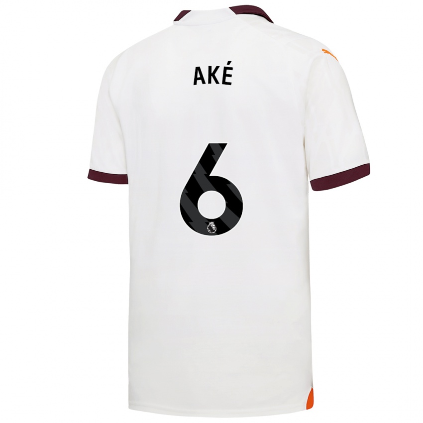 Hombre Camiseta Nathan Ake #6 Blanco 2ª Equipación 2023/24 La Camisa México