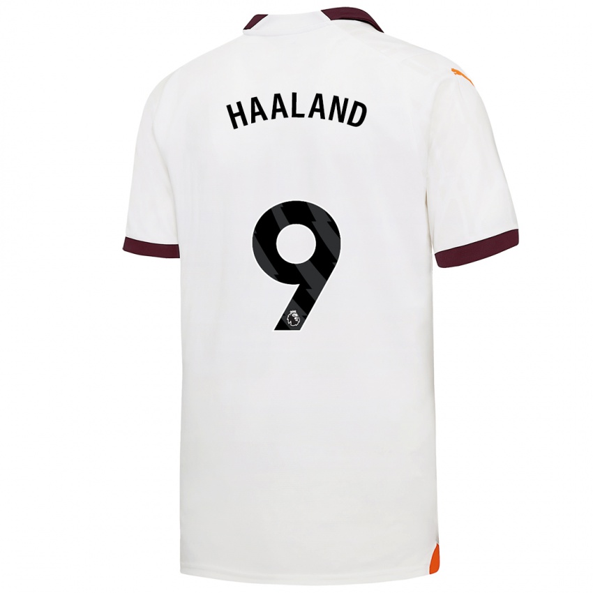 Hombre Camiseta Erling Haaland #9 Blanco 2ª Equipación 2023/24 La Camisa México