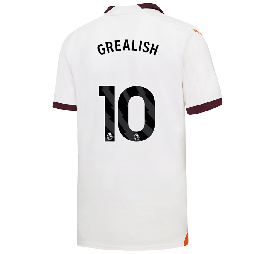 Hombre Camiseta Jack Grealish #10 Blanco 2ª Equipación 2023/24 La Camisa México