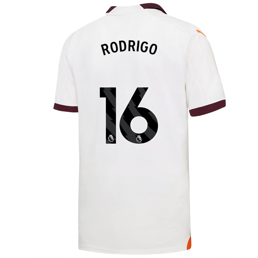 Hombre Camiseta Rodrigo Hernandez #16 Blanco 2ª Equipación 2023/24 La Camisa México