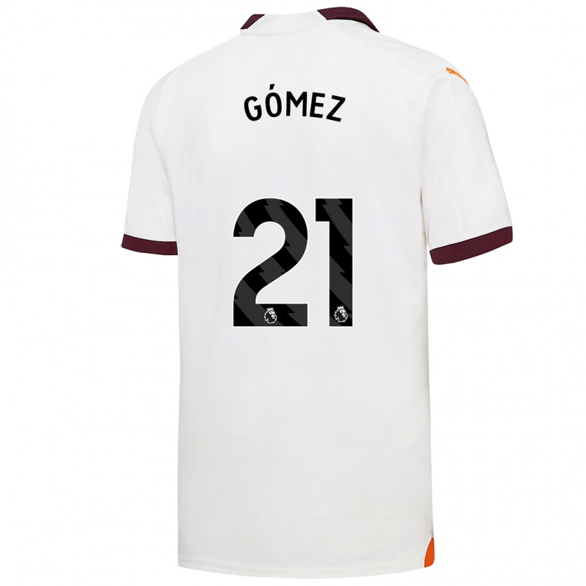 Hombre Camiseta Sergio Gómez #21 Blanco 2ª Equipación 2023/24 La Camisa México