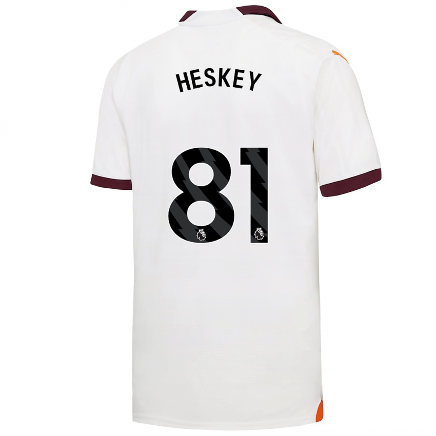 Hombre Camiseta Jaden Heskey #81 Blanco 2ª Equipación 2023/24 La Camisa México