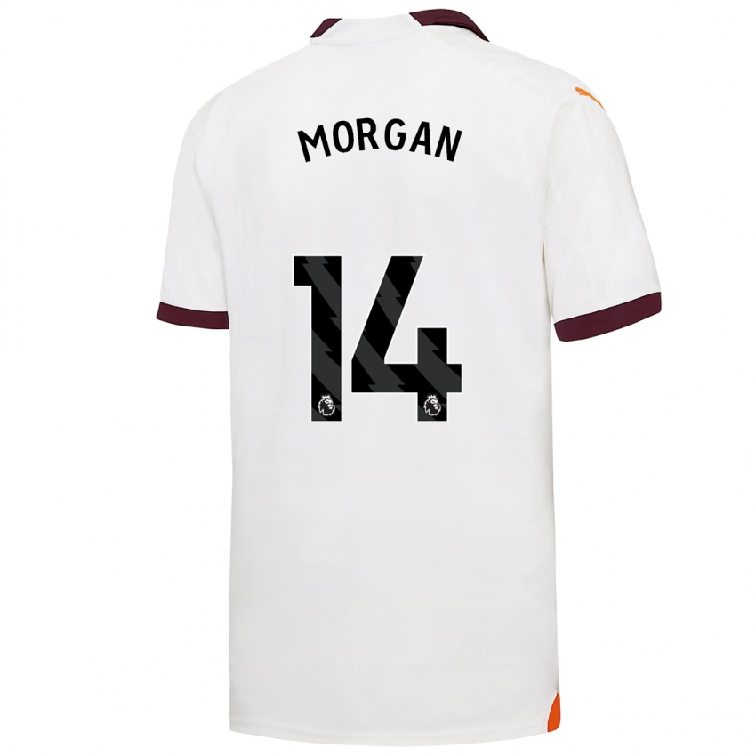 Hombre Camiseta Esme Morgan #14 Blanco 2ª Equipación 2023/24 La Camisa México