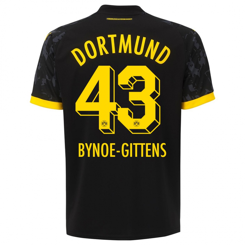 Hombre Camiseta Jamie Bynoe-Gittens #43 Negro 2ª Equipación 2023/24 La Camisa México