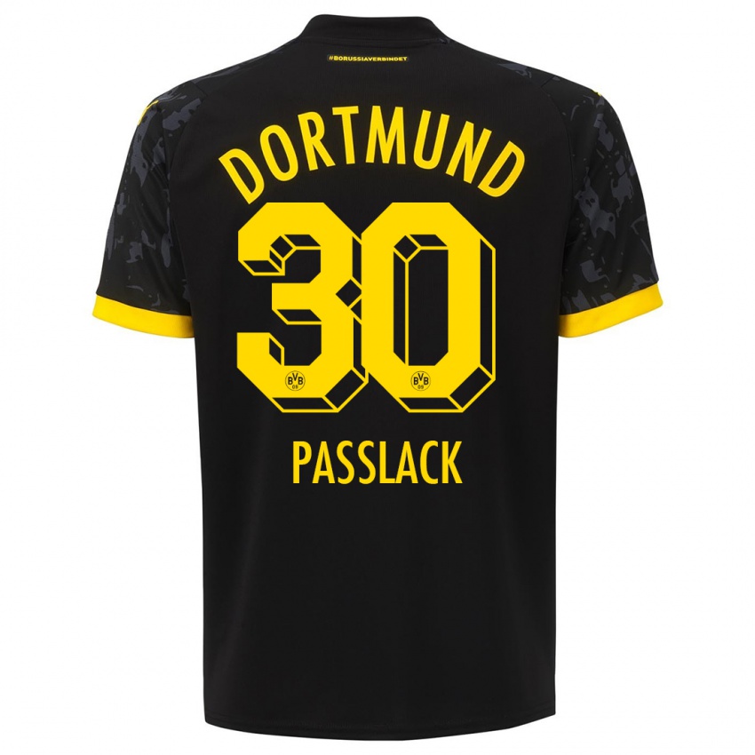 Hombre Camiseta Felix Passlack #30 Negro 2ª Equipación 2023/24 La Camisa México