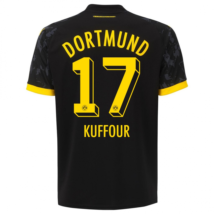 Hombre Camiseta Lloyd-Addo Kuffour #17 Negro 2ª Equipación 2023/24 La Camisa México