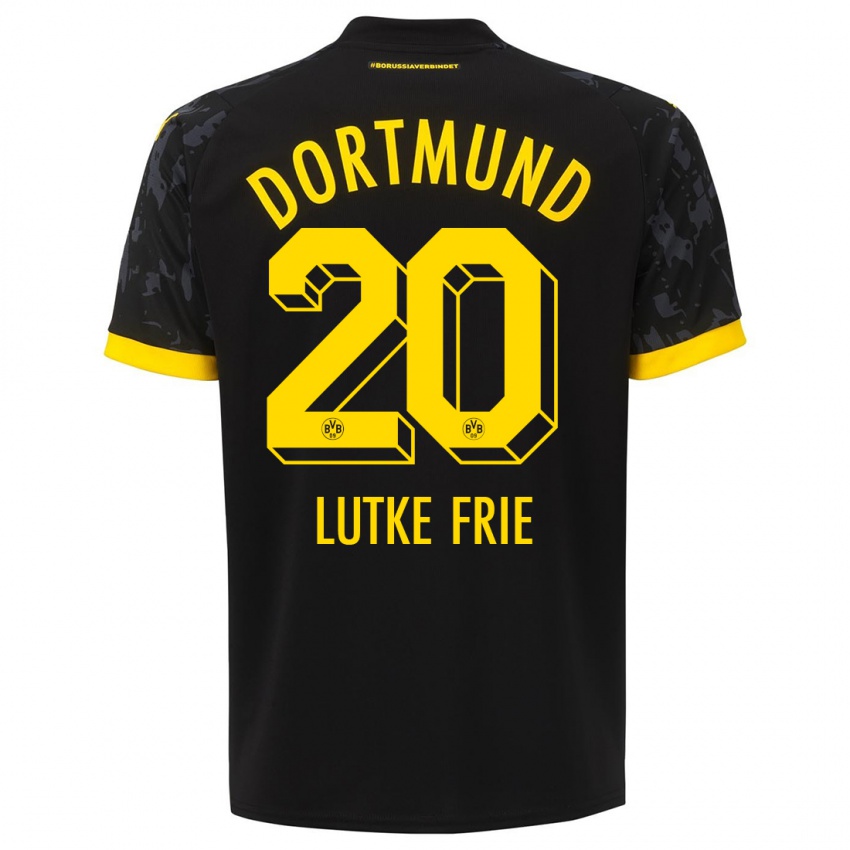 Hombre Camiseta Dennis Lutke-Frie #20 Negro 2ª Equipación 2023/24 La Camisa México