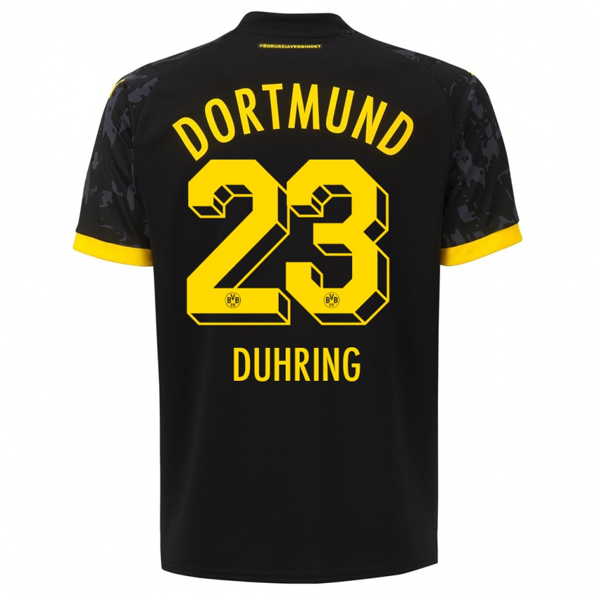 Hombre Camiseta Marc Niclas Duhring #23 Negro 2ª Equipación 2023/24 La Camisa México
