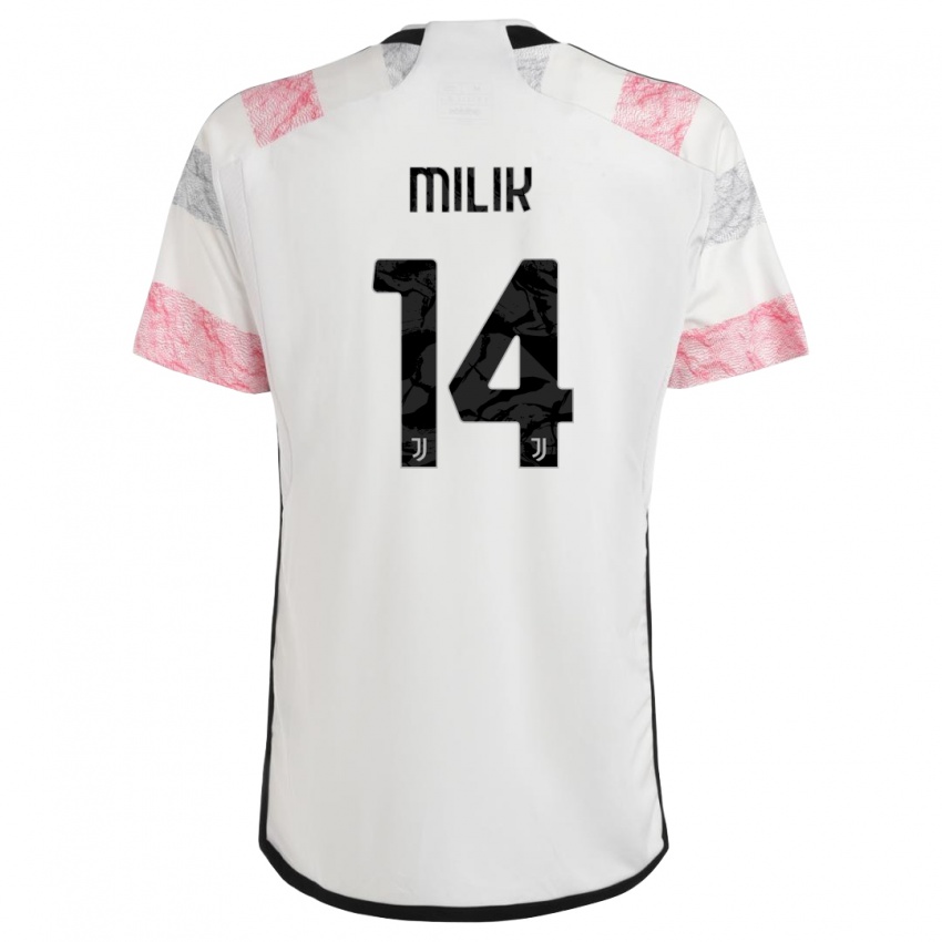 Hombre Camiseta Arkadiusz Milik #14 Blanco Rosa 2ª Equipación 2023/24 La Camisa México