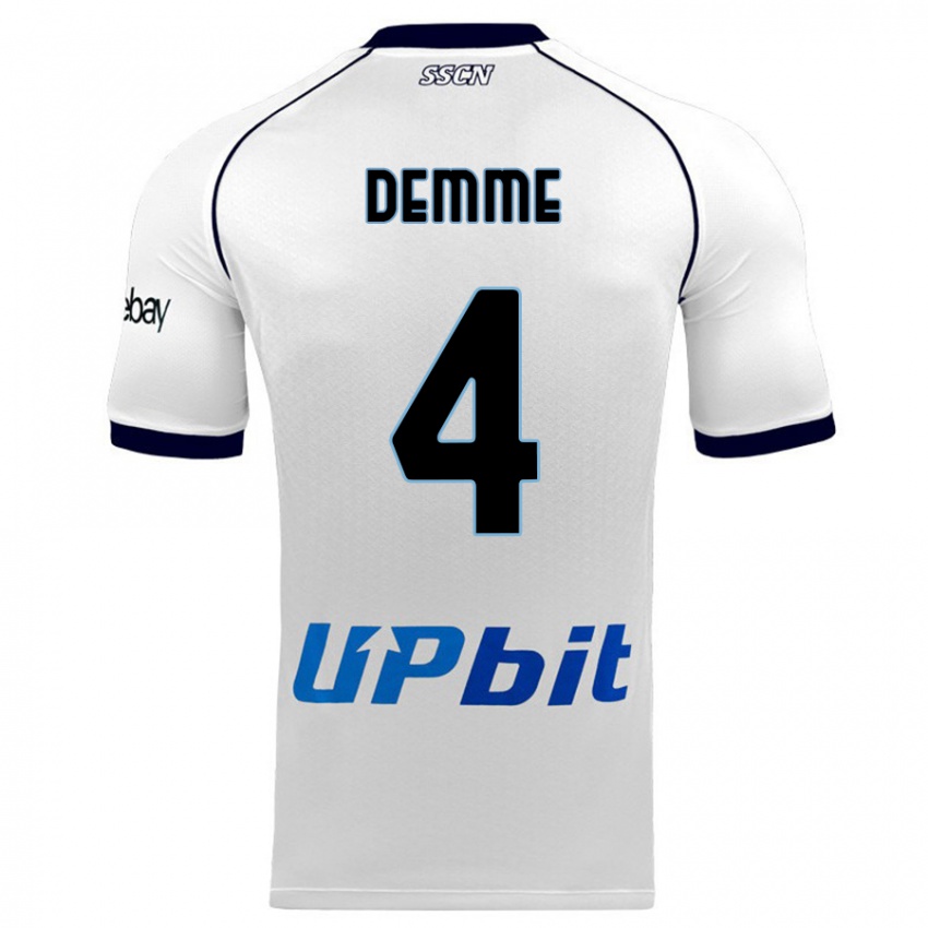 Hombre Camiseta Diego Demme #4 Blanco 2ª Equipación 2023/24 La Camisa México