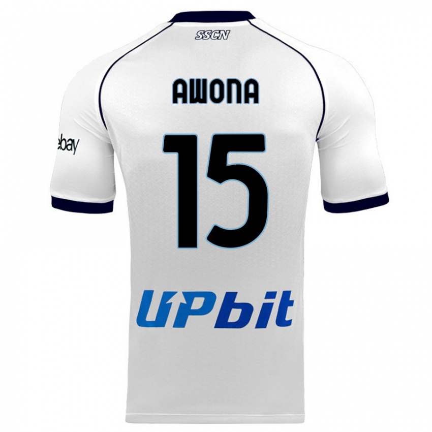 Hombre Camiseta Aurelle Awona #15 Blanco 2ª Equipación 2023/24 La Camisa México