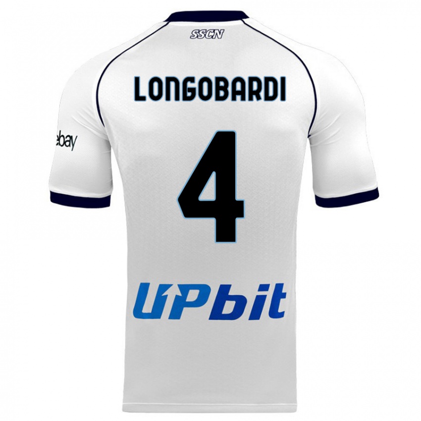 Hombre Camiseta Salvatore Longobardi #4 Blanco 2ª Equipación 2023/24 La Camisa México