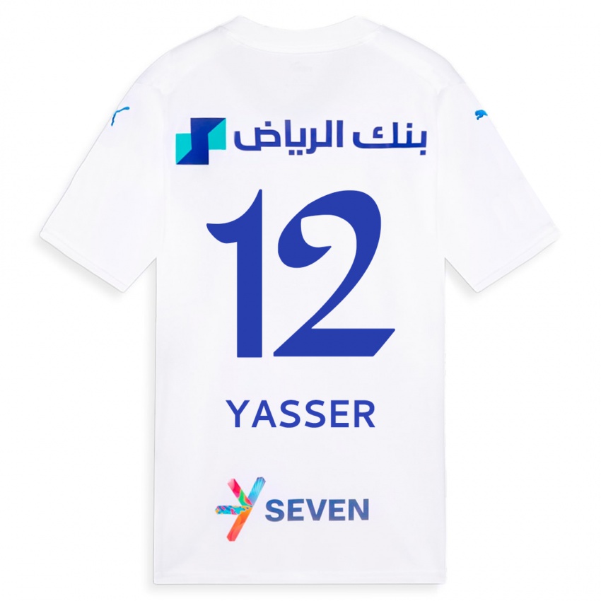 Hombre Camiseta Yasser Al-Shahrani #12 Blanco 2ª Equipación 2023/24 La Camisa México