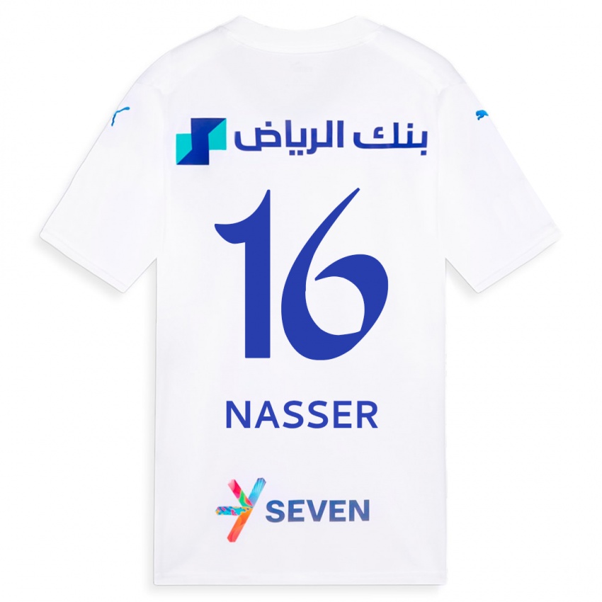 Hombre Camiseta Nasser Al-Dawsari #16 Blanco 2ª Equipación 2023/24 La Camisa México