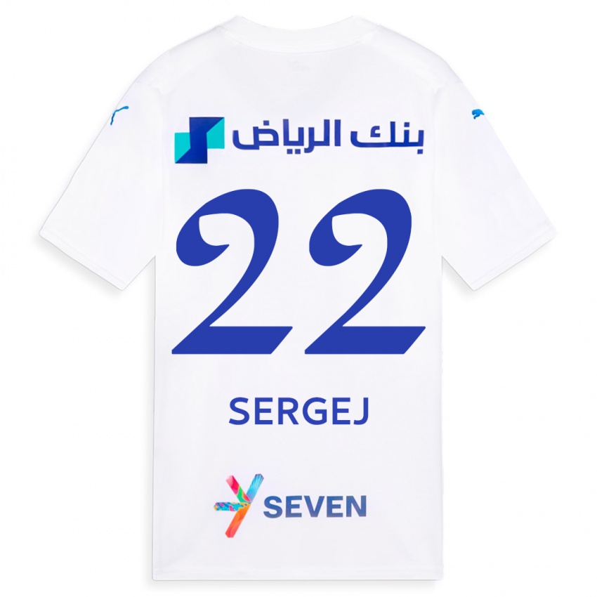 Hombre Camiseta Sergej Milinkovic-Savic #22 Blanco 2ª Equipación 2023/24 La Camisa México