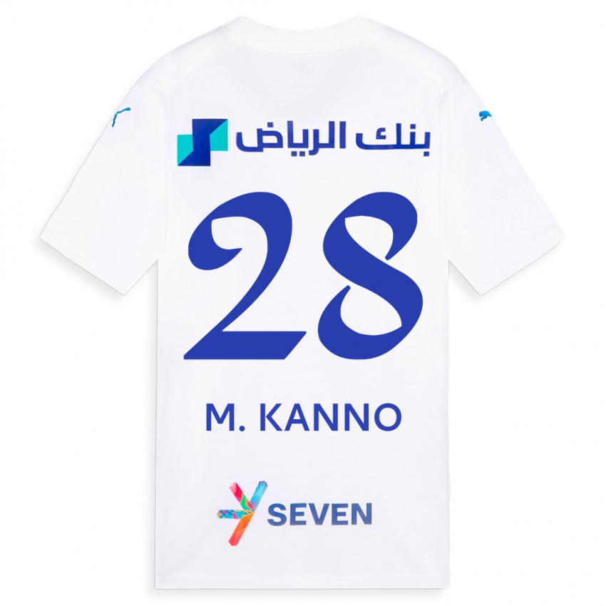 Hombre Camiseta Mohamed Kanno #28 Blanco 2ª Equipación 2023/24 La Camisa México