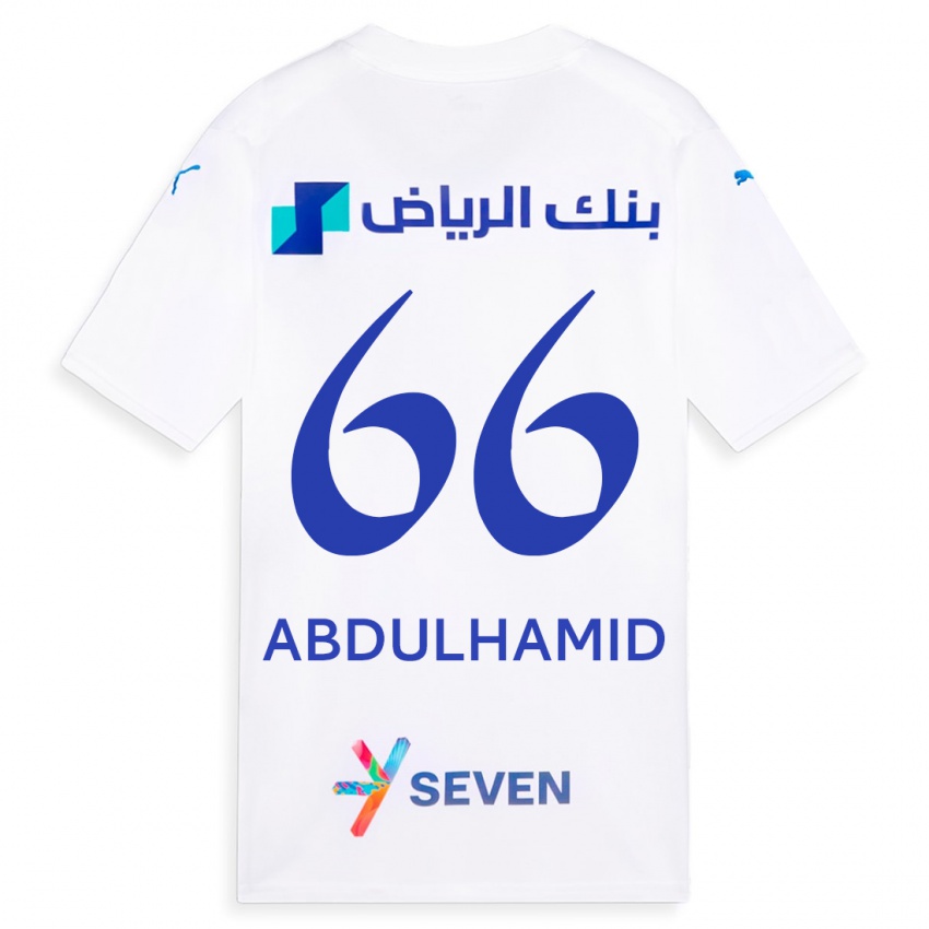 Hombre Camiseta Saud Abdulhamid #66 Blanco 2ª Equipación 2023/24 La Camisa México