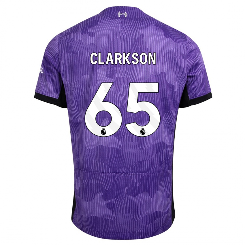 Hombre Camiseta Leighton Clarkson #65 Púrpura Equipación Tercera 2023/24 La Camisa México