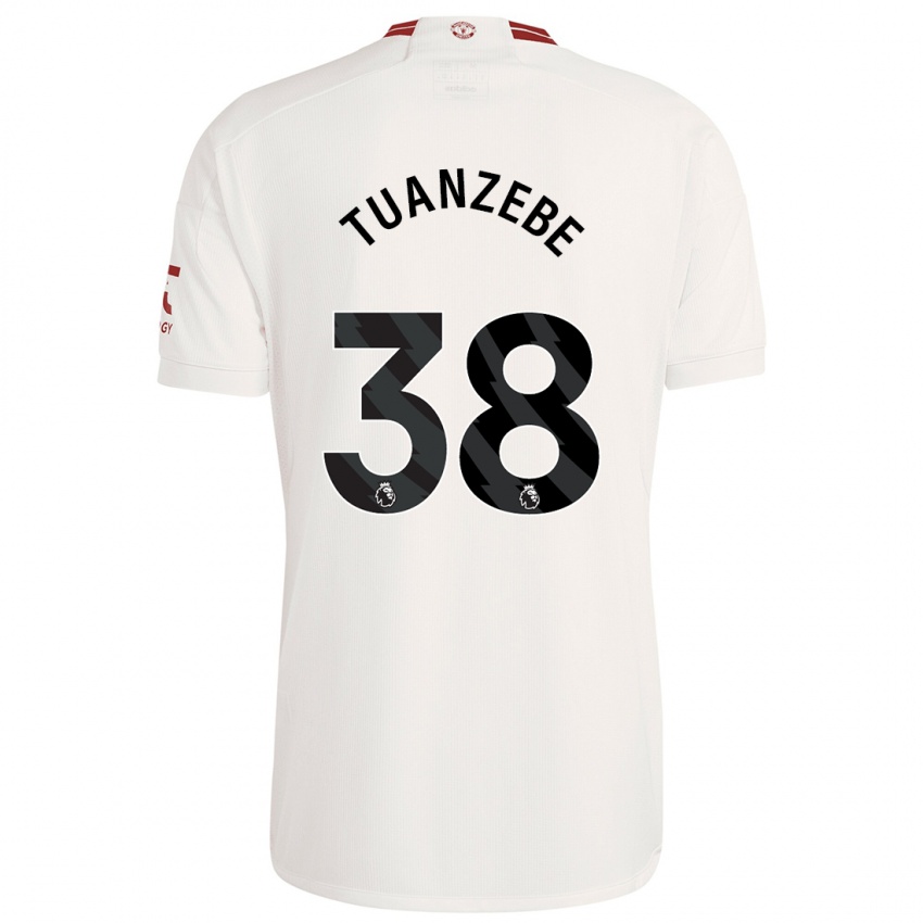 Hombre Camiseta Axel Tuanzebe #38 Blanco Equipación Tercera 2023/24 La Camisa México