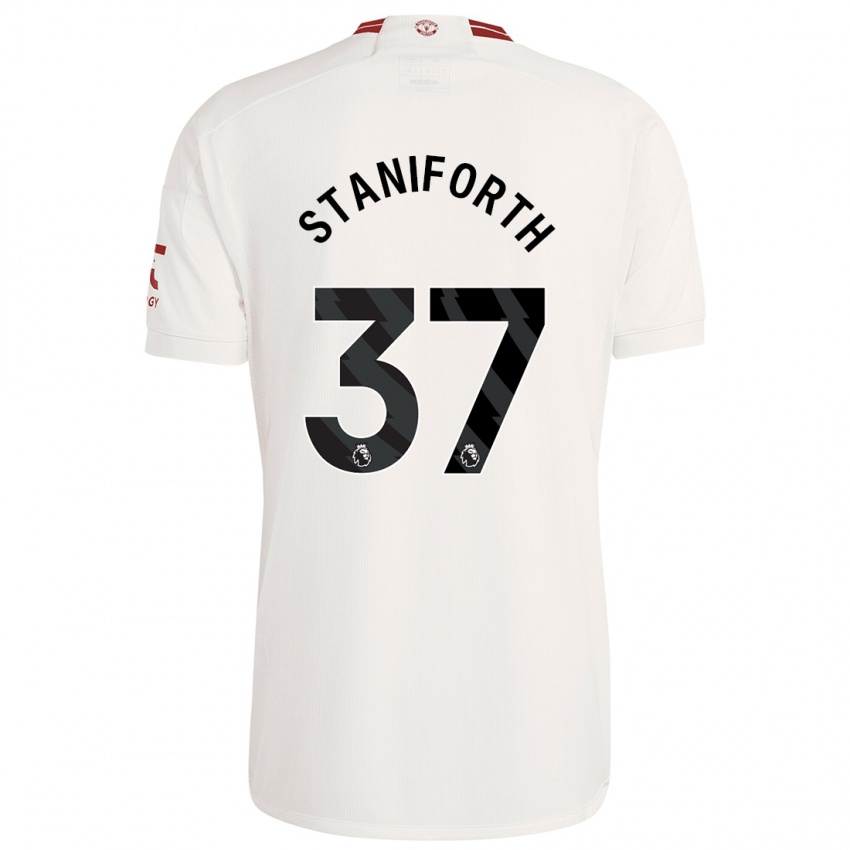 Hombre Camiseta Lucy Staniforth #37 Blanco Equipación Tercera 2023/24 La Camisa México