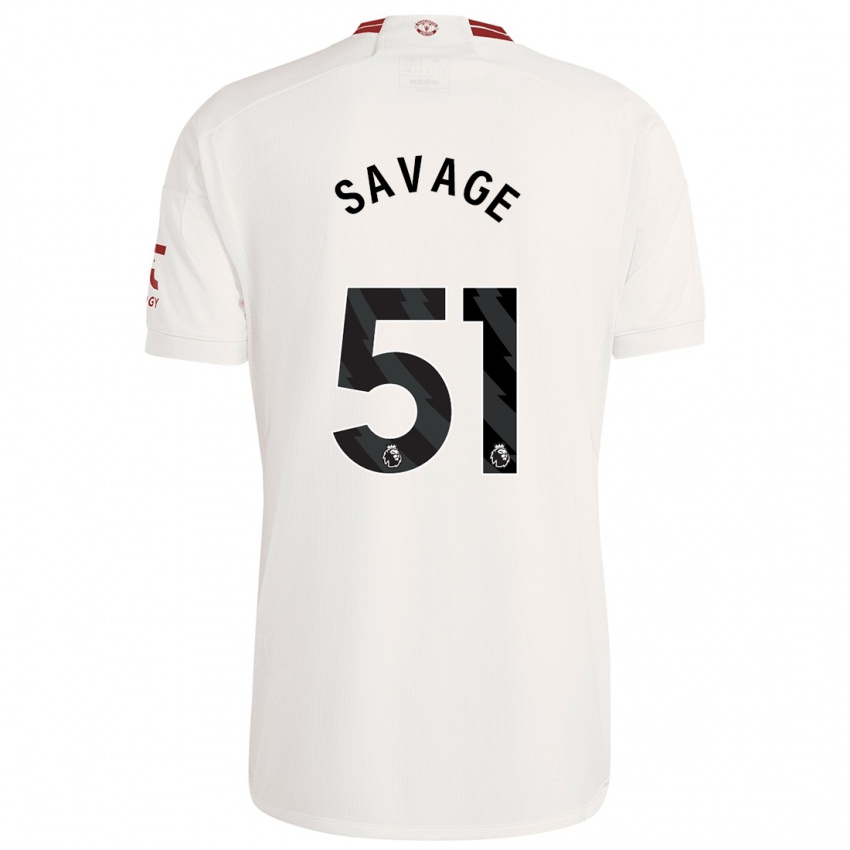 Hombre Camiseta Charlie Savage #51 Blanco Equipación Tercera 2023/24 La Camisa México