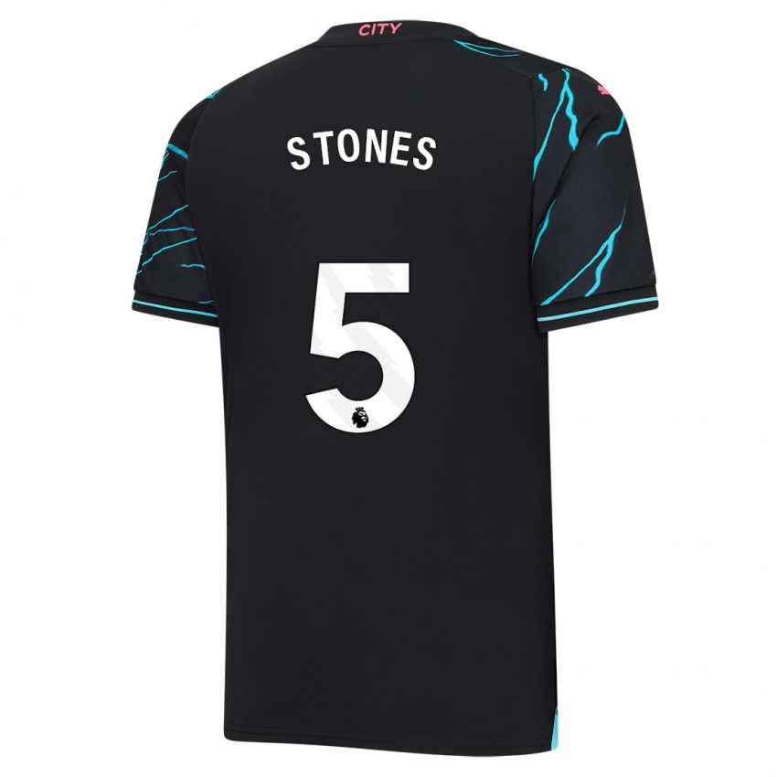 Hombre Camiseta John Stones #5 Azul Oscuro Equipación Tercera 2023/24 La Camisa México