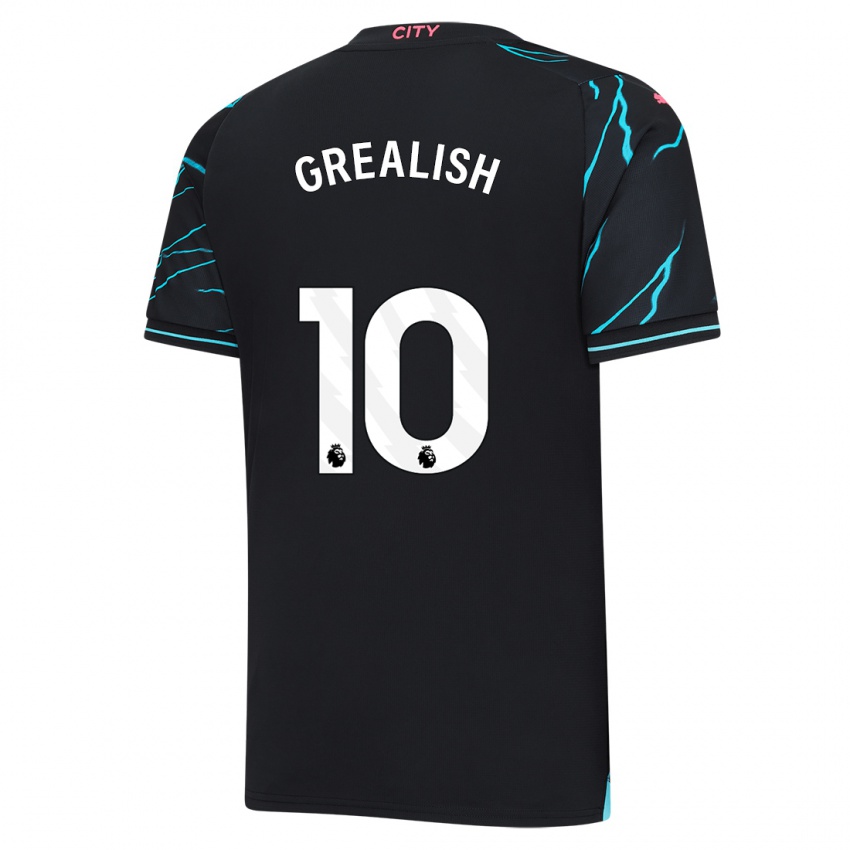 Hombre Camiseta Jack Grealish #10 Azul Oscuro Equipación Tercera 2023/24 La Camisa México