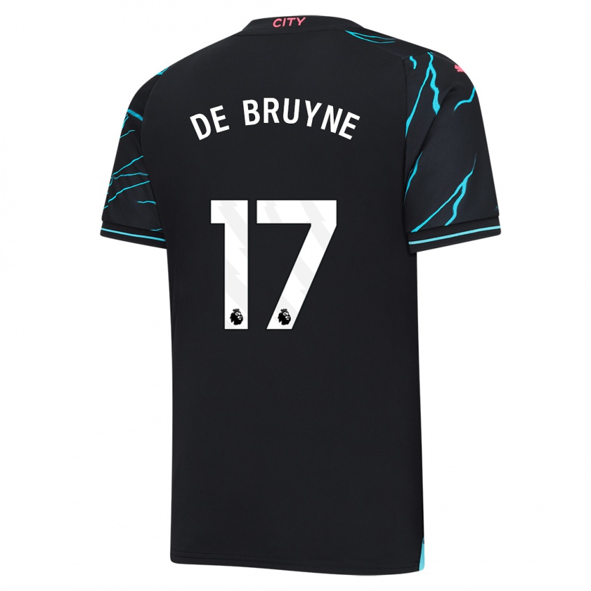 Hombre Camiseta Kevin De Bruyne #17 Azul Oscuro Equipación Tercera 2023/24 La Camisa México