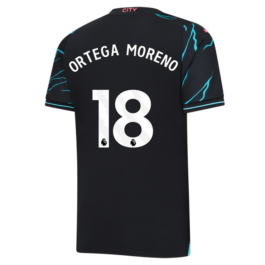 Hombre Camiseta Stefan Ortega Moreno #18 Azul Oscuro Equipación Tercera 2023/24 La Camisa México