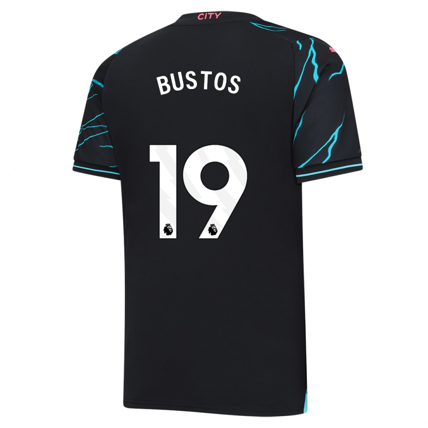 Hombre Camiseta Nahuel Bustos #19 Azul Oscuro Equipación Tercera 2023/24 La Camisa México