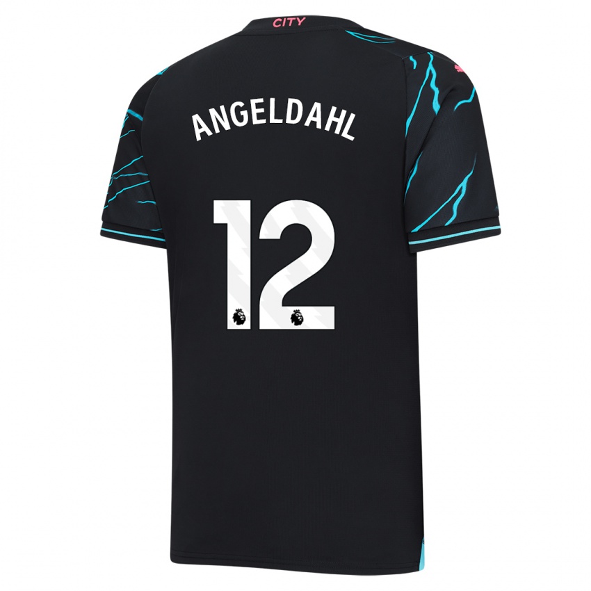 Hombre Camiseta Filippa Angeldahl #12 Azul Oscuro Equipación Tercera 2023/24 La Camisa México