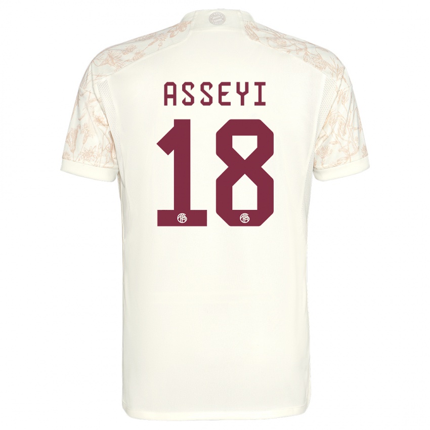 Hombre Camiseta Viviane Asseyi #18 Blanquecino Equipación Tercera 2023/24 La Camisa México