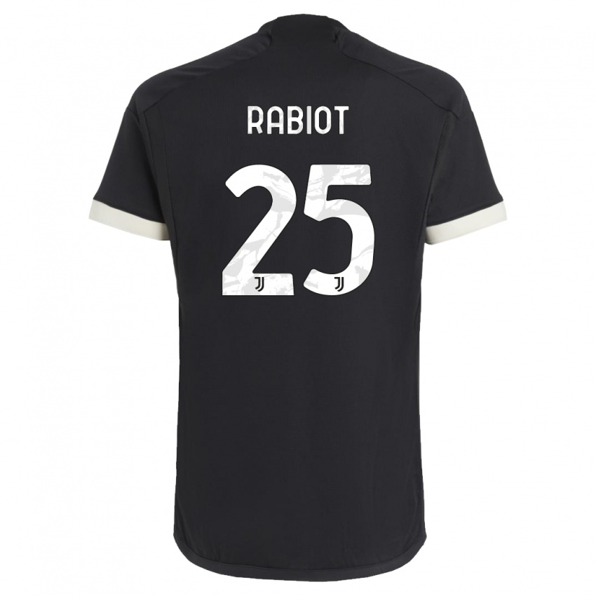 Hombre Camiseta Adrien Rabiot #25 Negro Equipación Tercera 2023/24 La Camisa México