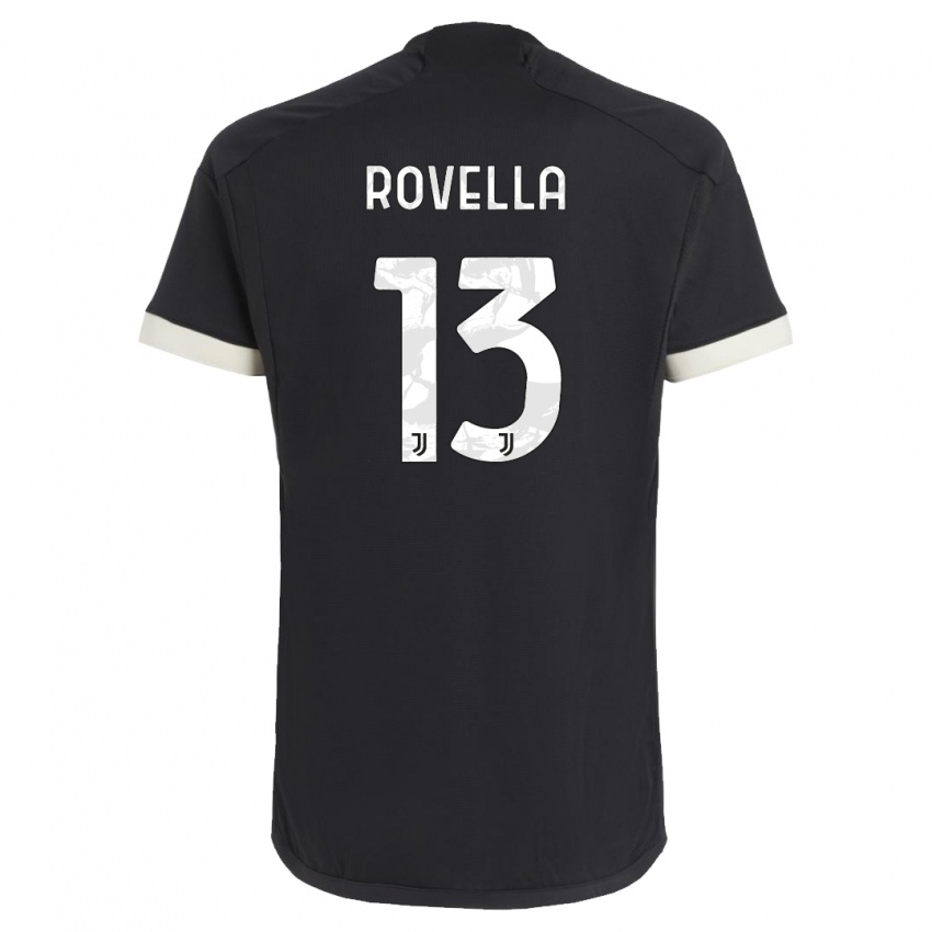 Hombre Camiseta Nicolo Rovella #13 Negro Equipación Tercera 2023/24 La Camisa México